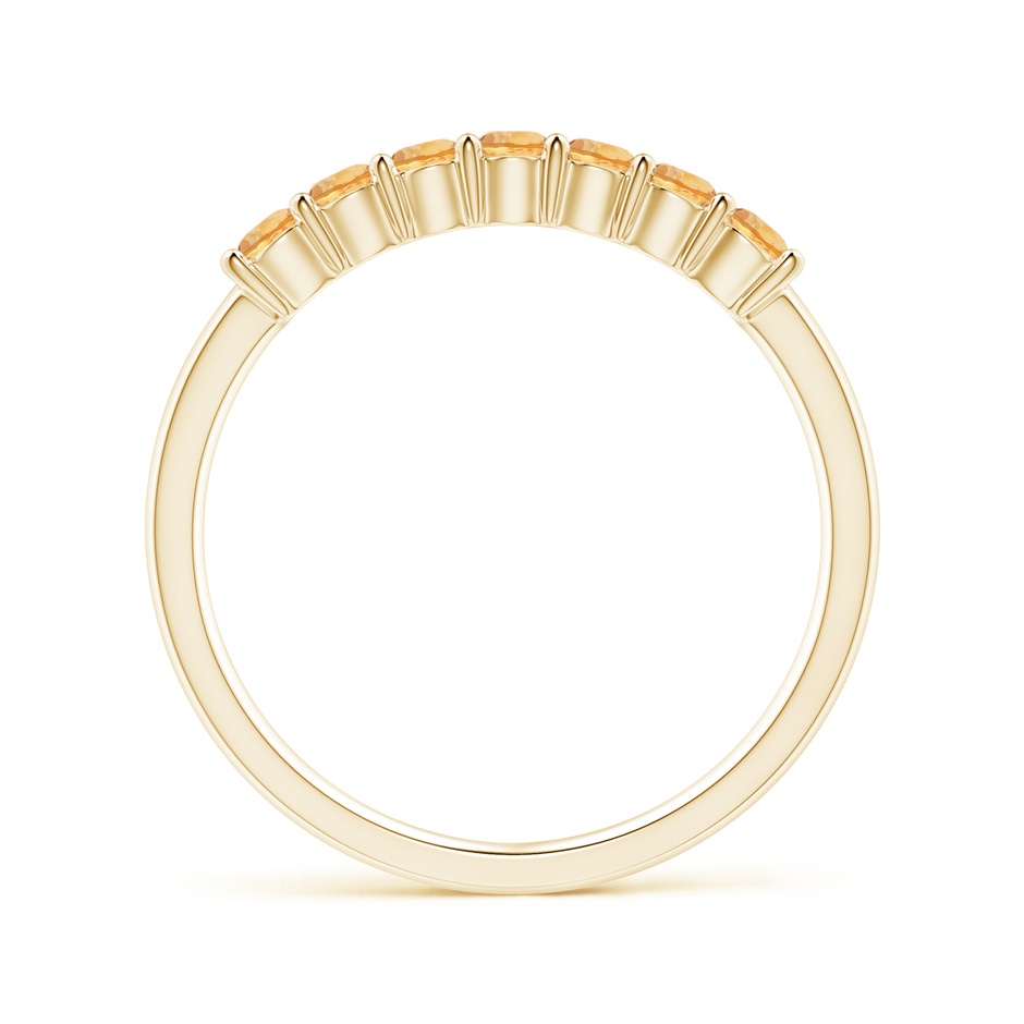 2.5mm AA Half Eternity Seven Stone Citrine Wedding Band in Yellow Gold side-1