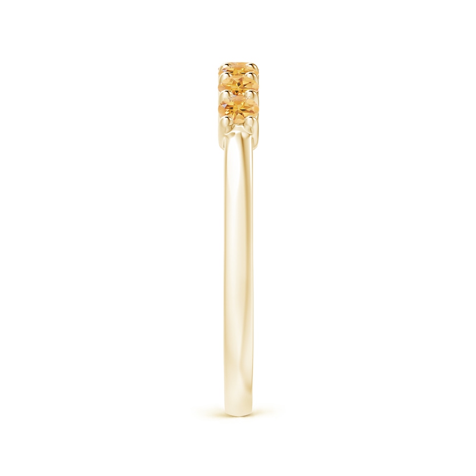 2.5mm AA Half Eternity Seven Stone Citrine Wedding Band in Yellow Gold side-2