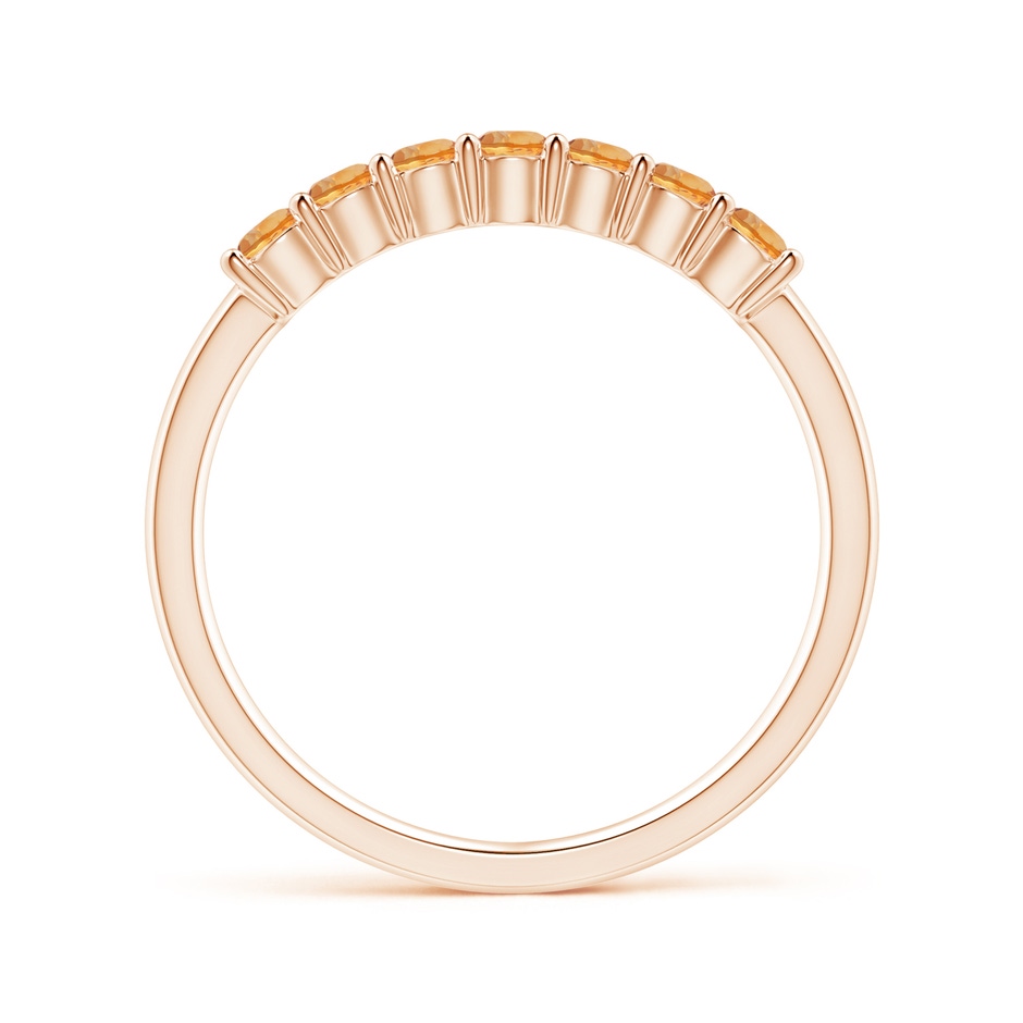 2.5mm AAA Half Eternity Seven Stone Citrine Wedding Band in Rose Gold side-1