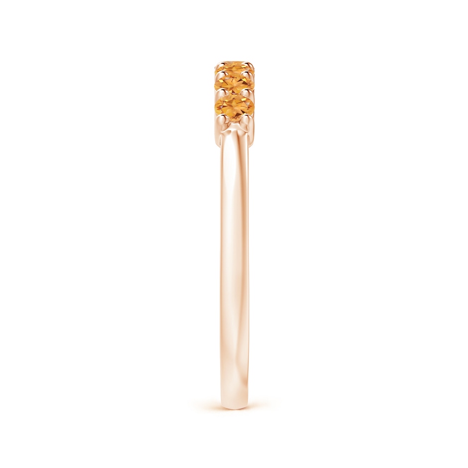 2.5mm AAA Half Eternity Seven Stone Citrine Wedding Band in Rose Gold side-2