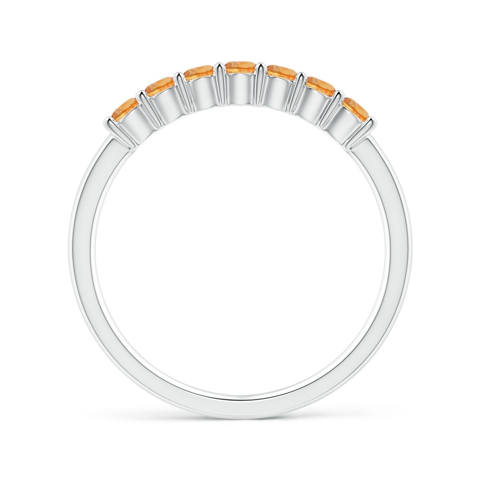 2.5mm AAA Half Eternity Seven Stone Citrine Wedding Band in White Gold side-1