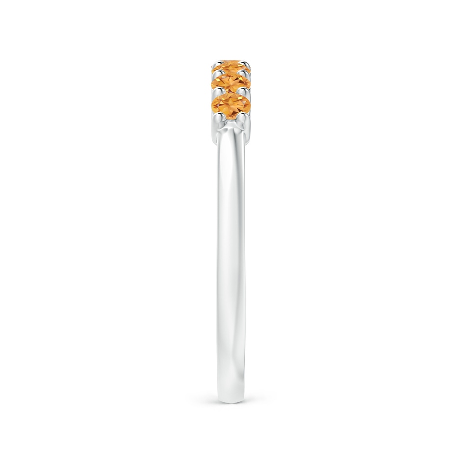 2.5mm AAA Half Eternity Seven Stone Citrine Wedding Band in White Gold side-2