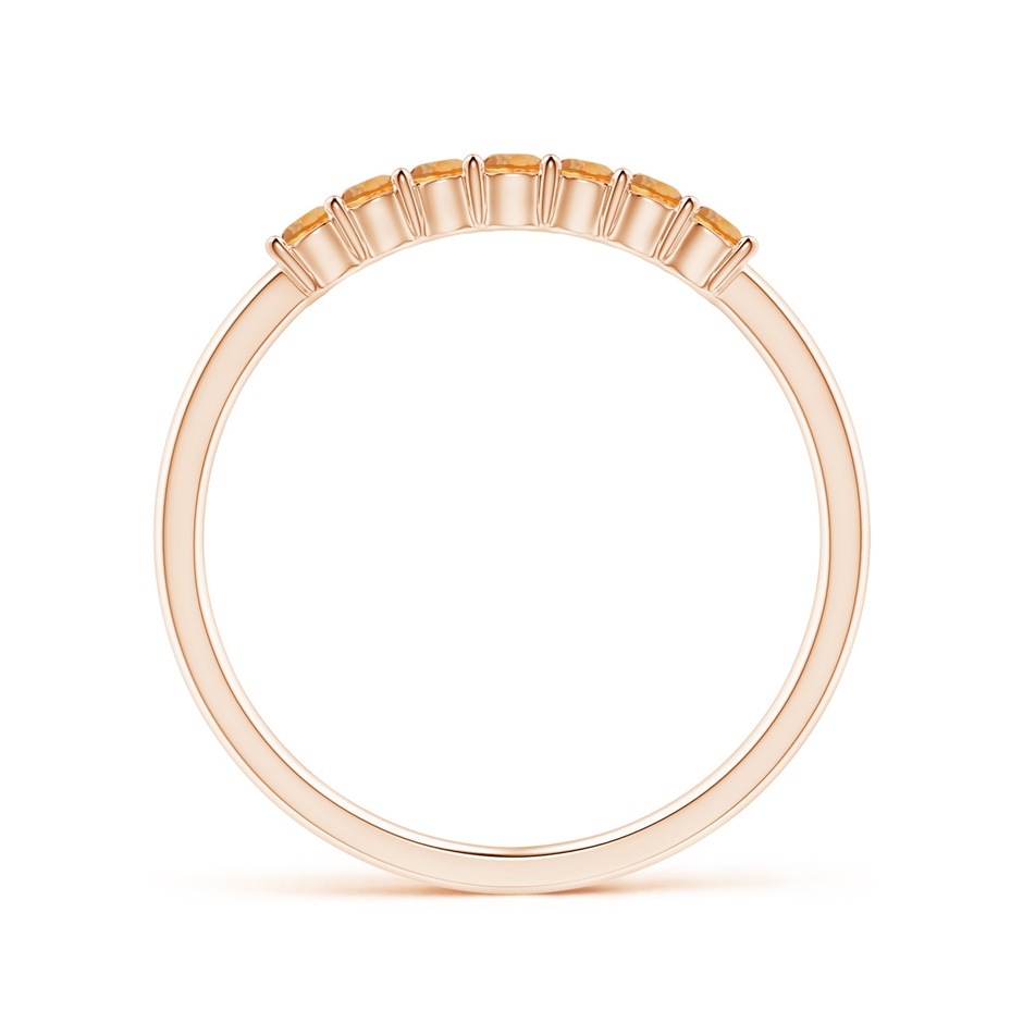 2mm AAA Half Eternity Seven Stone Citrine Wedding Band in Rose Gold side-1