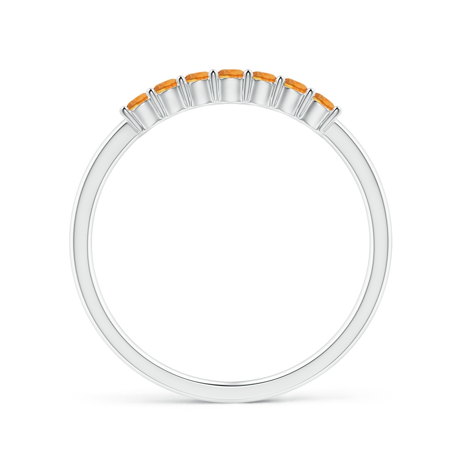 2mm AAAA Half Eternity Seven Stone Citrine Wedding Band in S999 Silver side-1