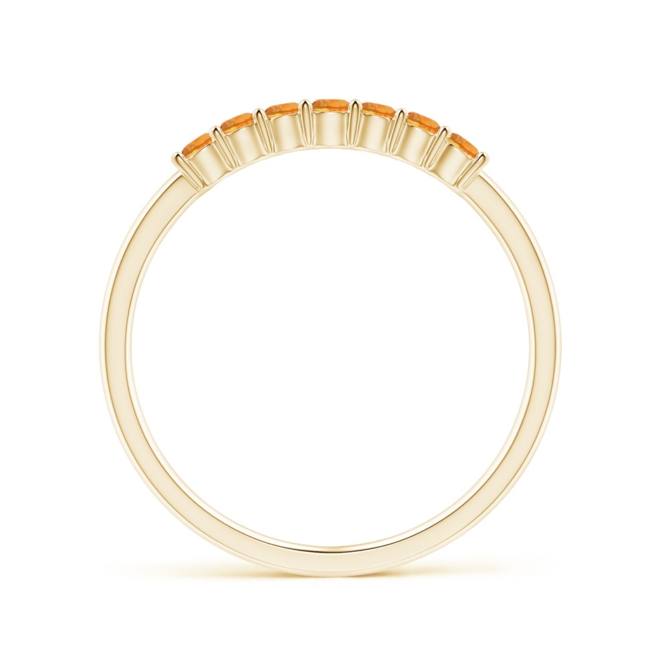 2mm AAAA Half Eternity Seven Stone Citrine Wedding Band in Yellow Gold side-1