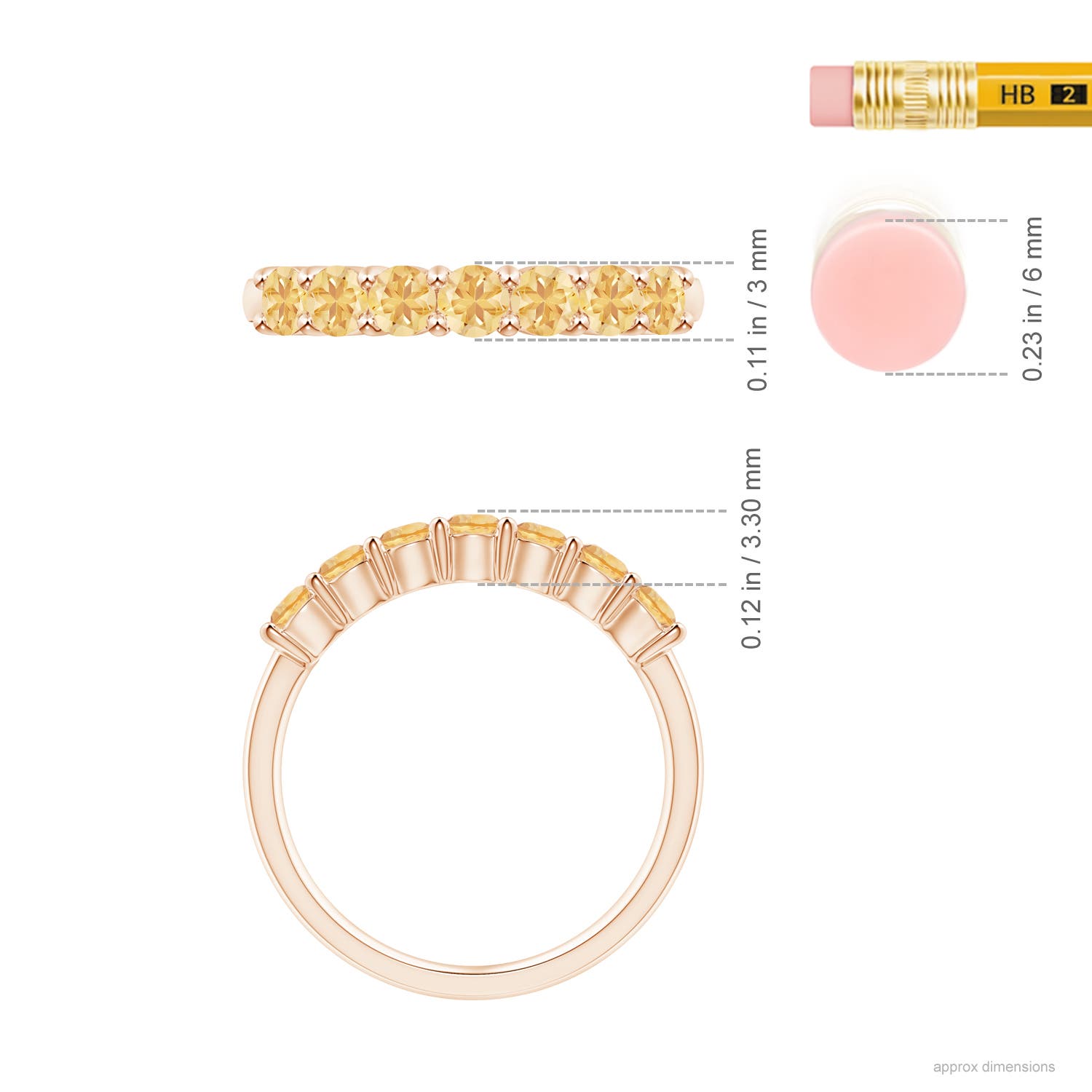 A - Citrine / 0.7 CT / 14 KT Rose Gold