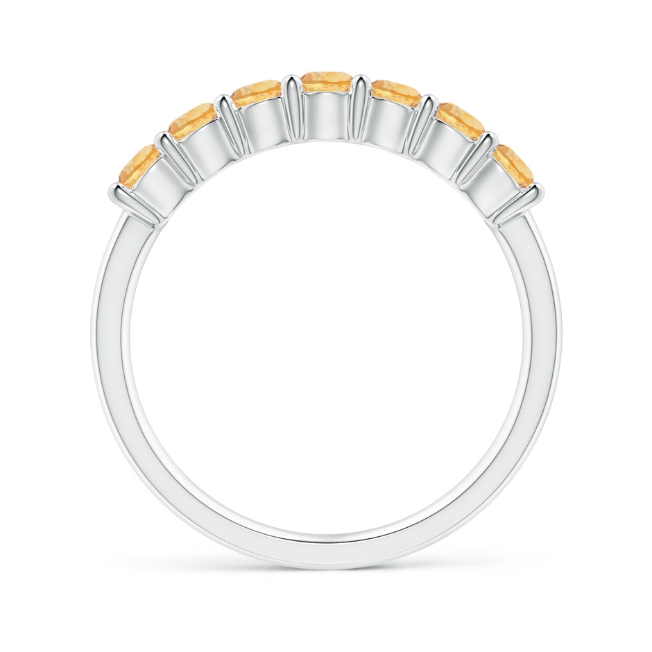 3mm A Half Eternity Seven Stone Citrine Wedding Band in S999 Silver side-1