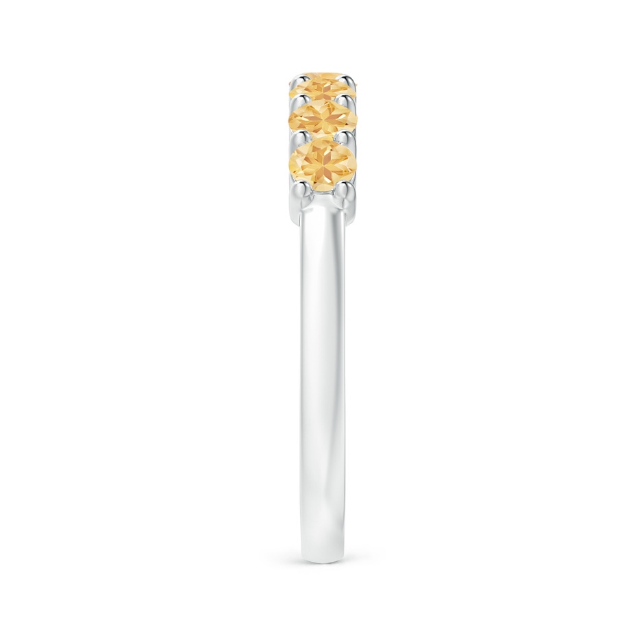 3mm A Half Eternity Seven Stone Citrine Wedding Band in S999 Silver side-2