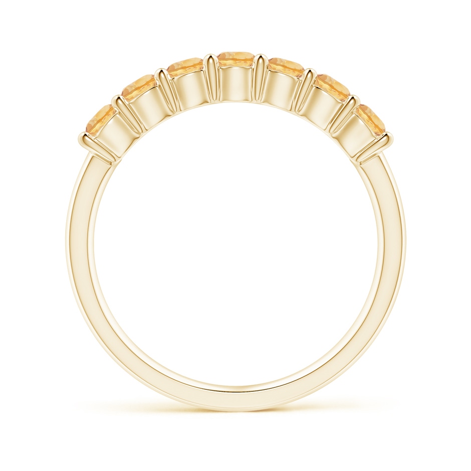 3mm A Half Eternity Seven Stone Citrine Wedding Band in Yellow Gold side-1