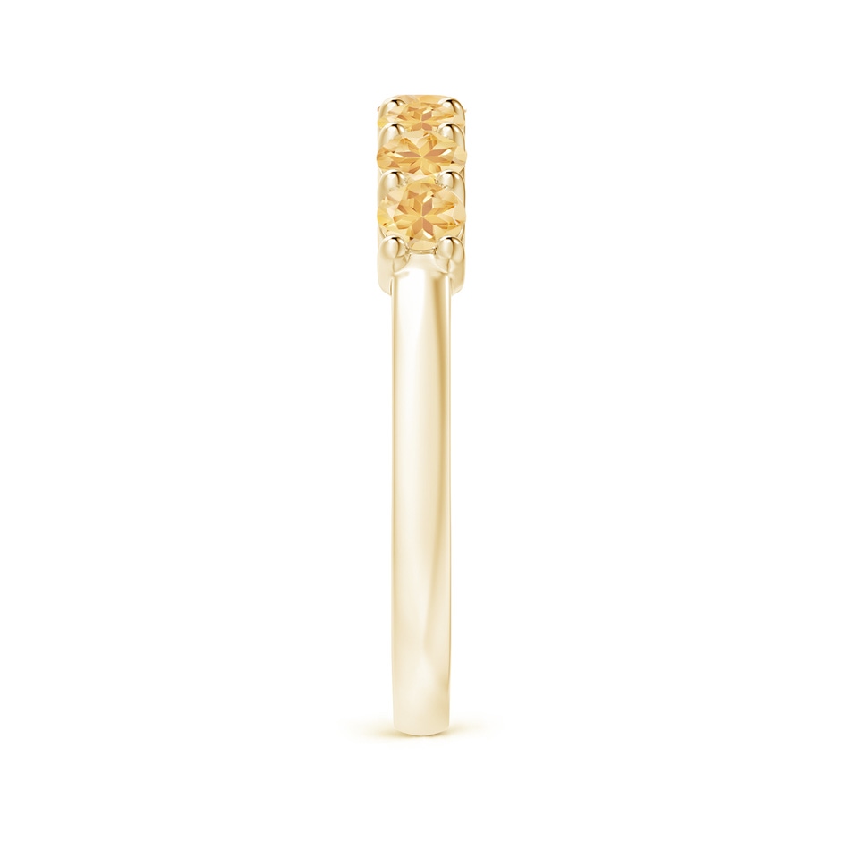 3mm A Half Eternity Seven Stone Citrine Wedding Band in Yellow Gold side-2