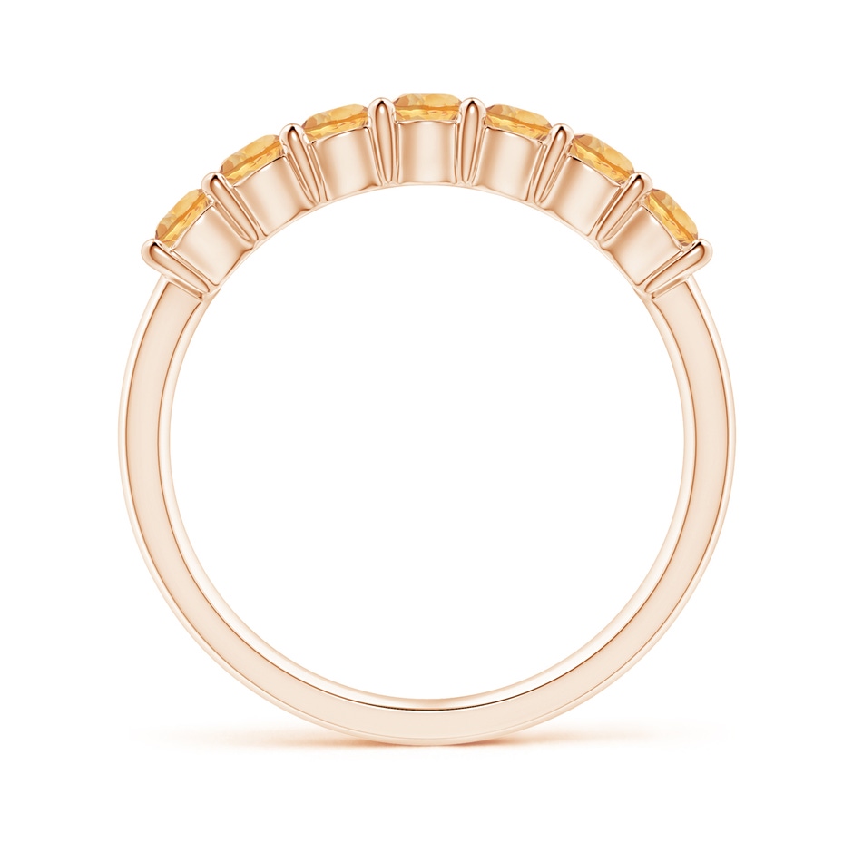 3mm AA Half Eternity Seven Stone Citrine Wedding Band in Rose Gold side-1