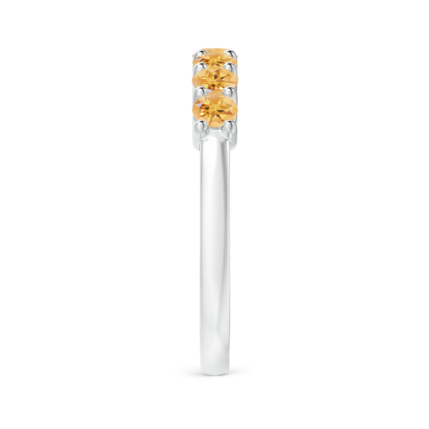 AA - Citrine / 0.7 CT / 14 KT White Gold