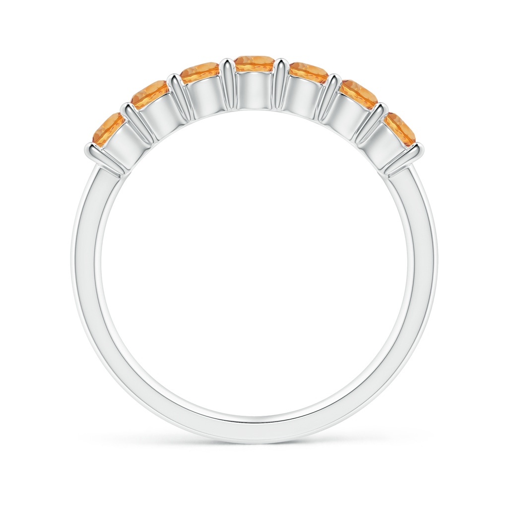 3mm AAA Half Eternity Seven Stone Citrine Wedding Band in White Gold Side-1