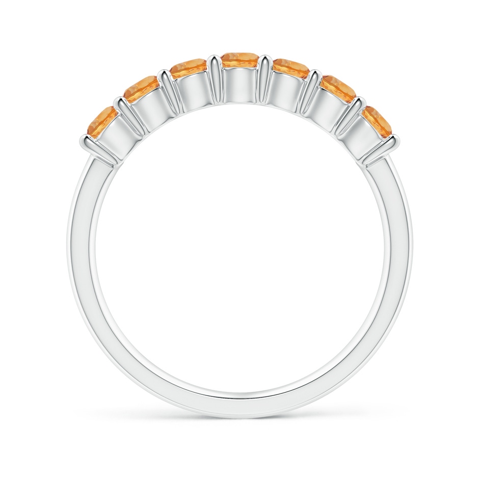 3mm AAA Half Eternity Seven Stone Citrine Wedding Band in White Gold side-1