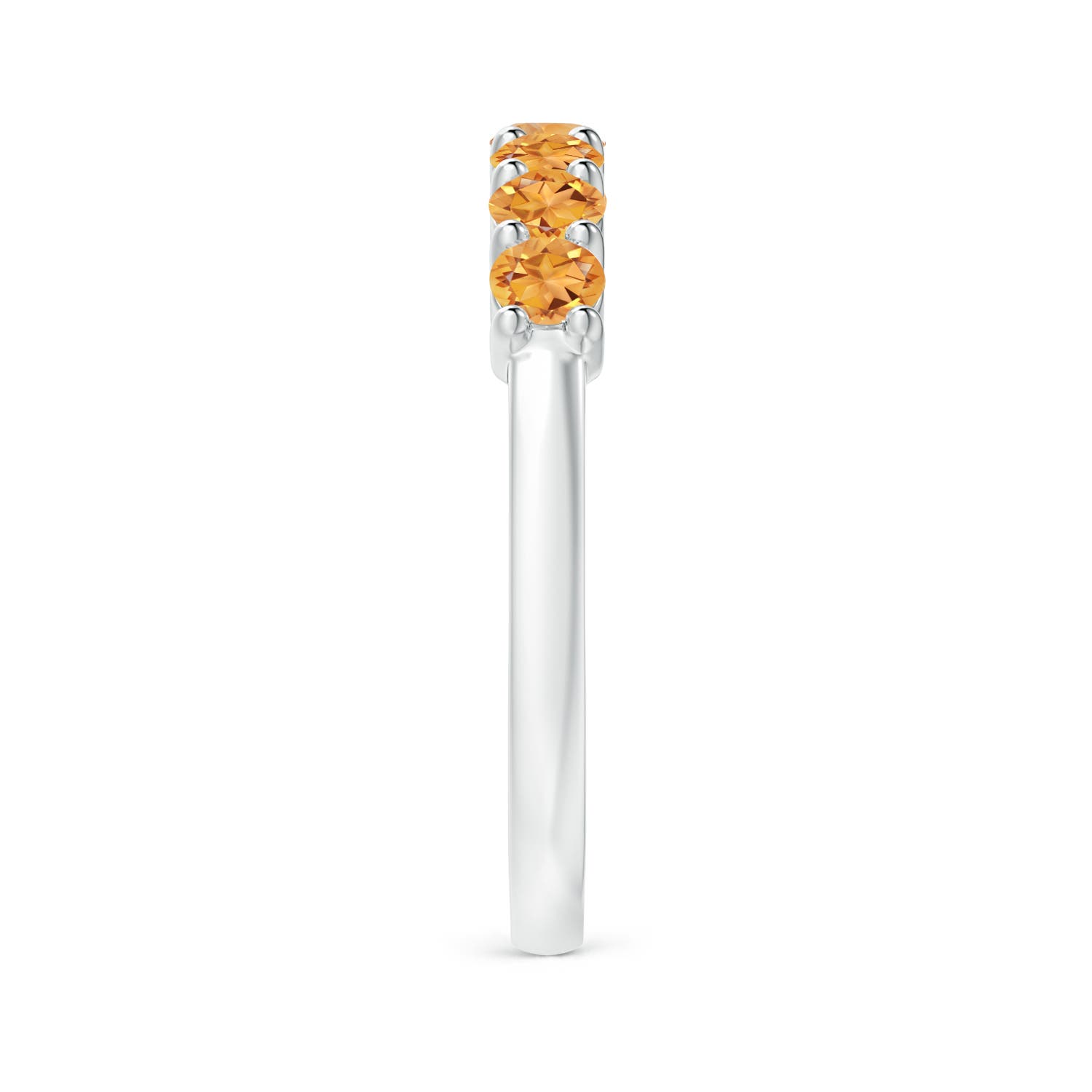 AAA - Citrine / 0.7 CT / 14 KT White Gold