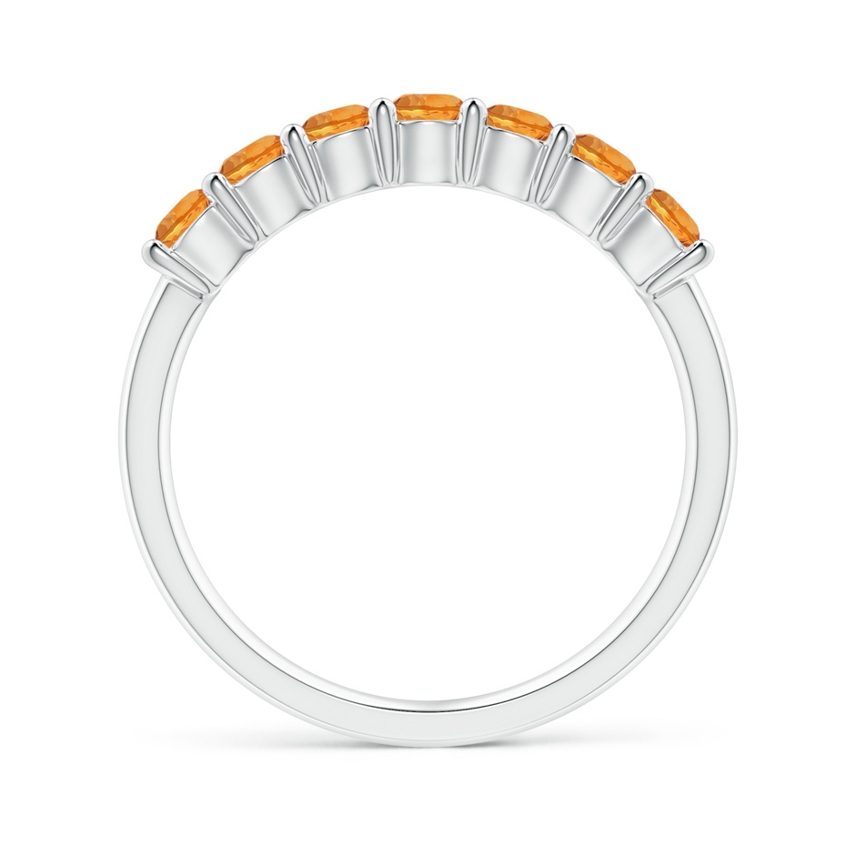 3mm AAAA Half Eternity Seven Stone Citrine Wedding Band in S999 Silver side-1