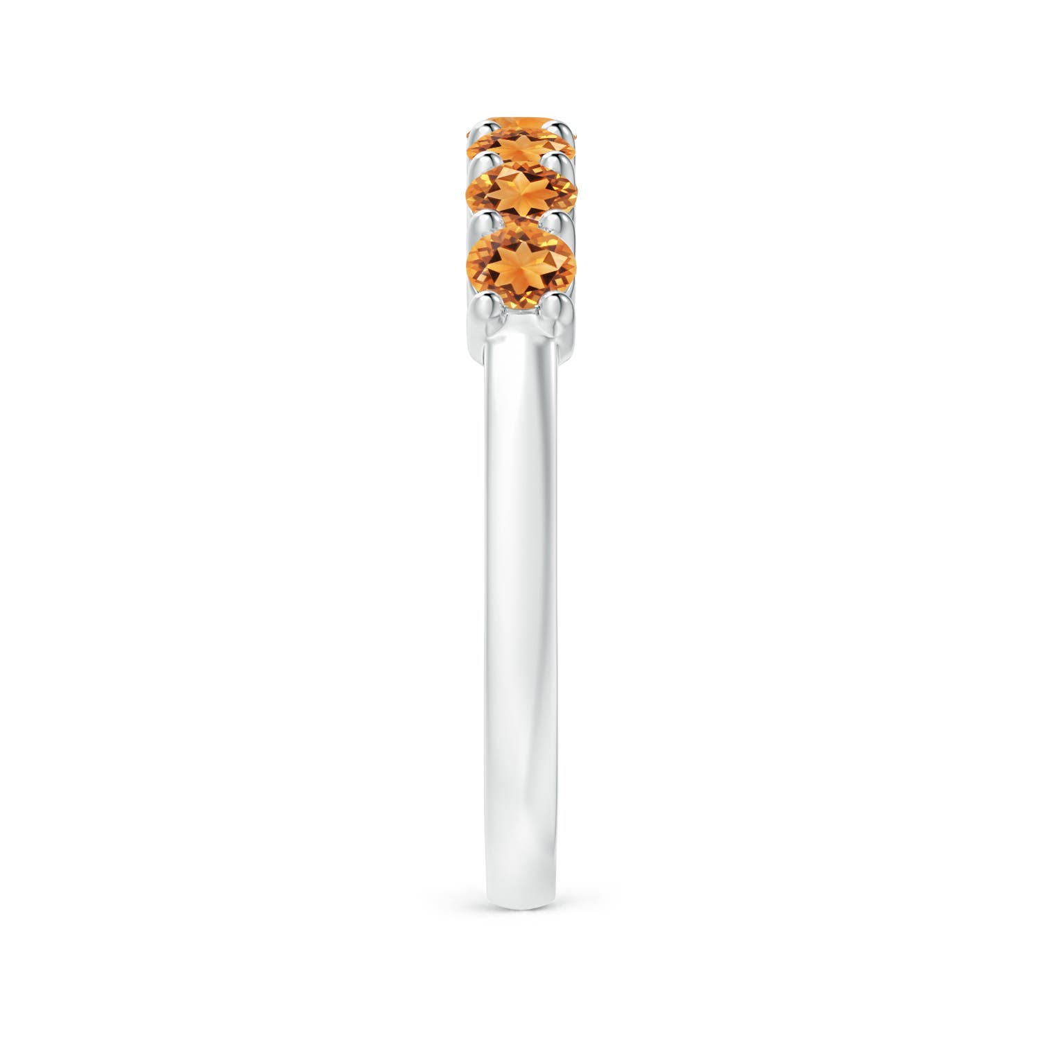 AAAA - Citrine / 0.7 CT / 14 KT White Gold