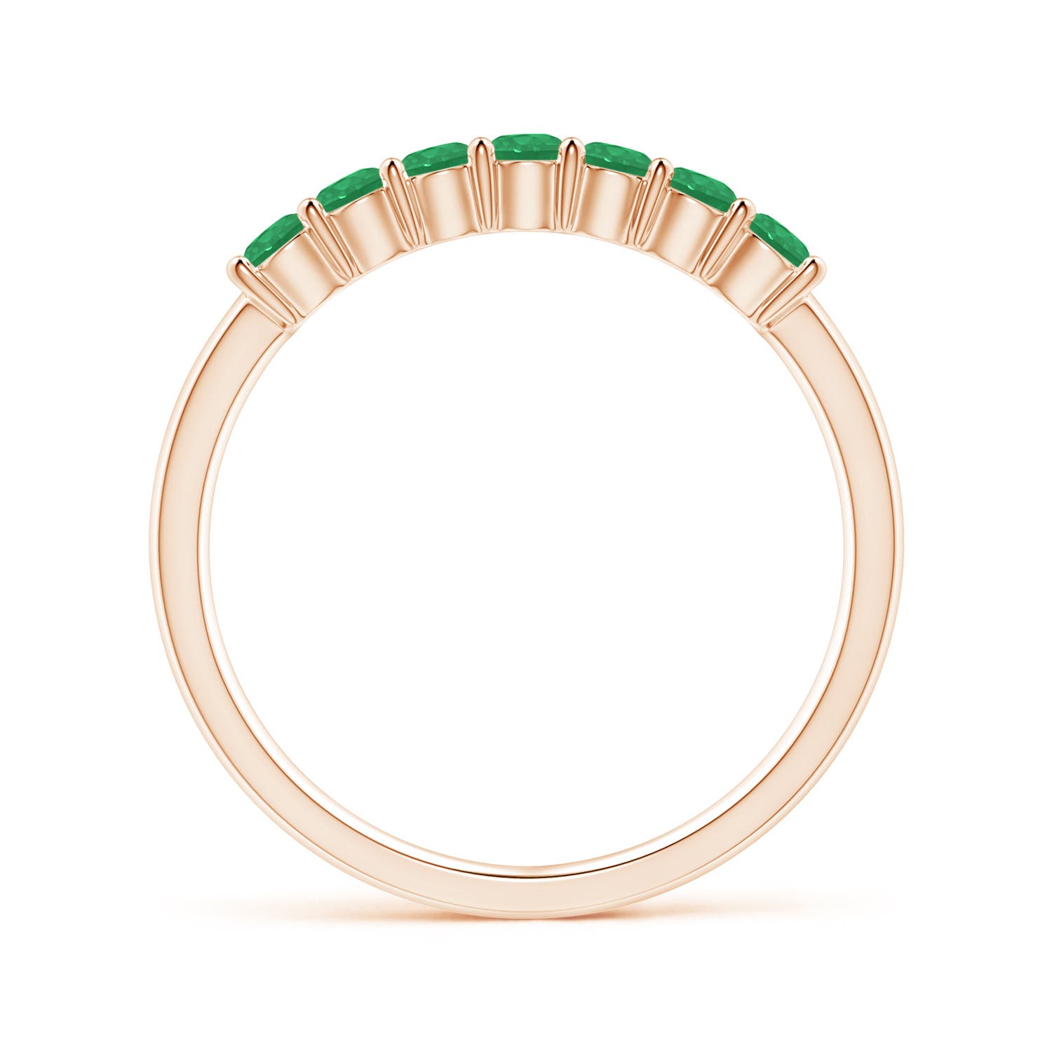 A - Emerald / 0.44 CT / 14 KT Rose Gold