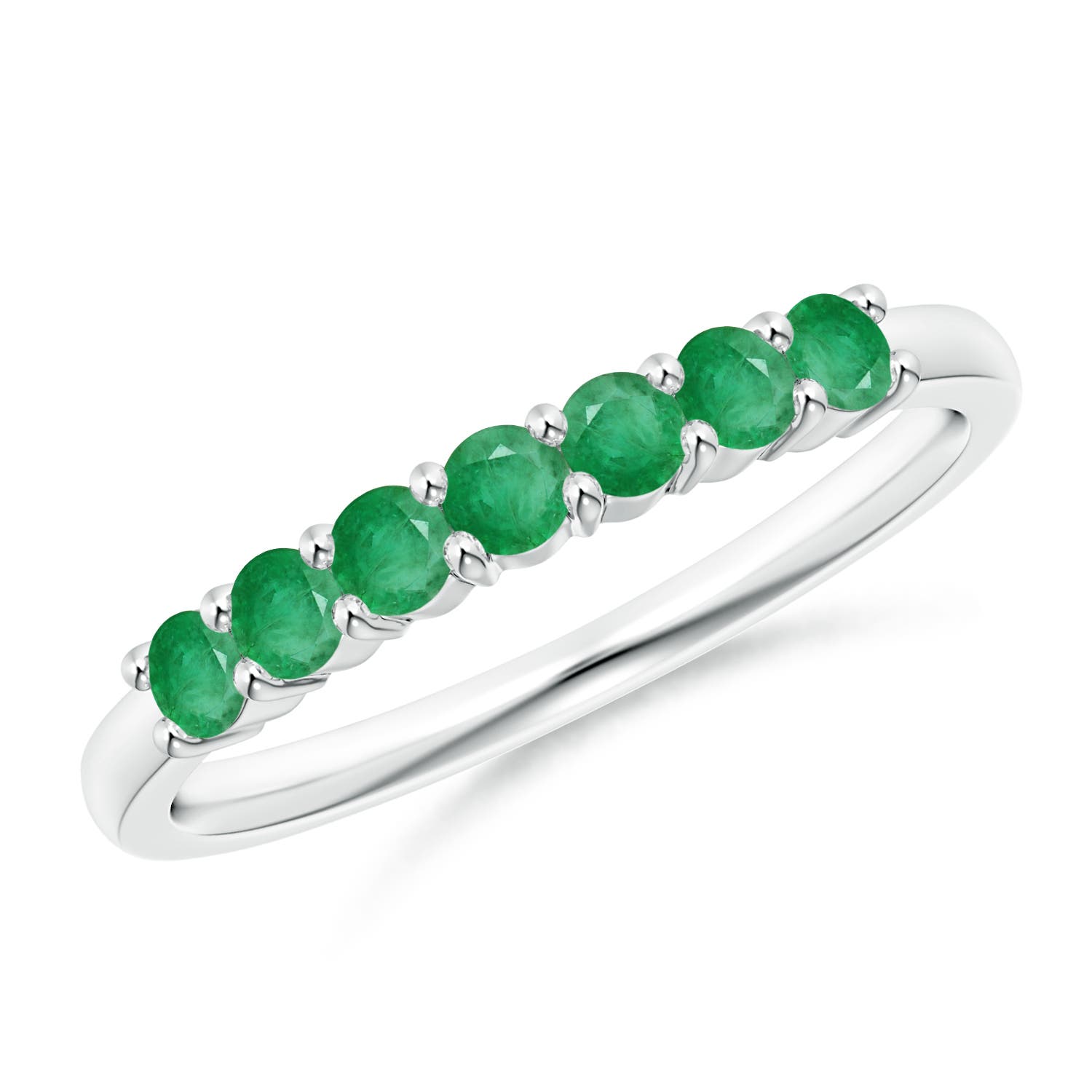 A - Emerald / 0.44 CT / 14 KT White Gold