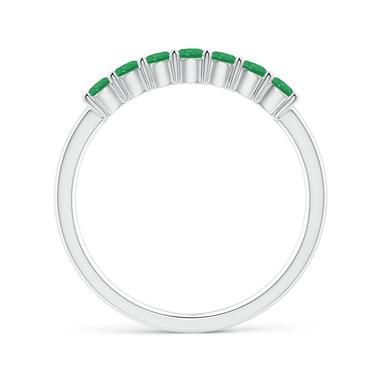 A - Emerald / 0.44 CT / 14 KT White Gold