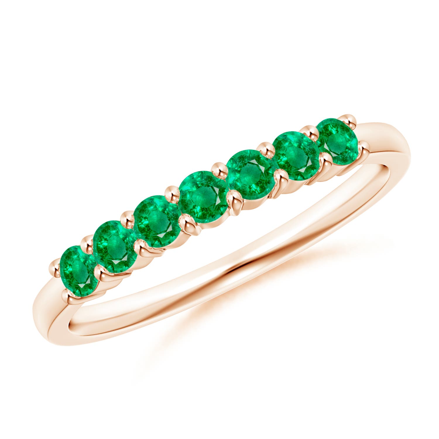 AAA - Emerald / 0.44 CT / 14 KT Rose Gold