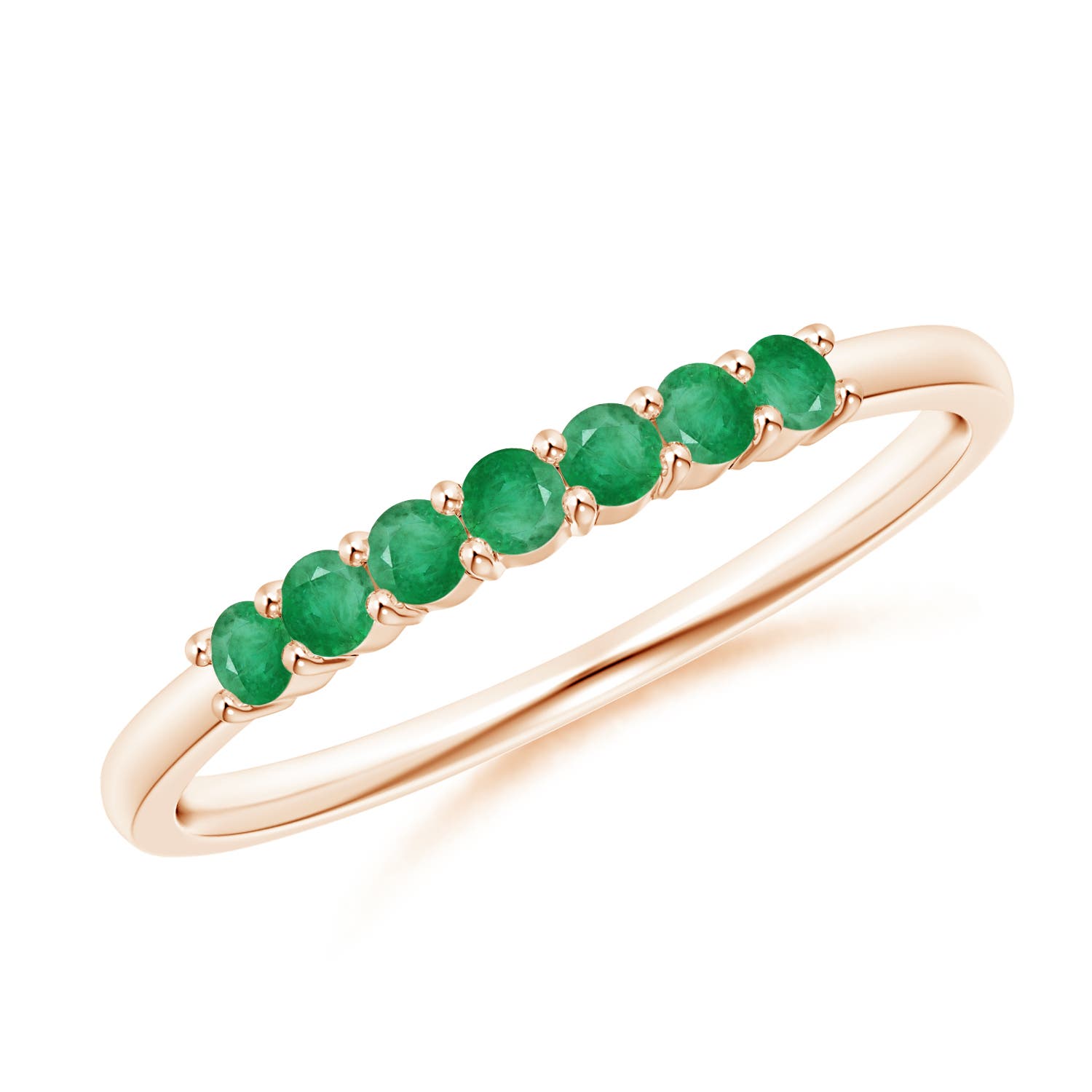 A - Emerald / 0.32 CT / 14 KT Rose Gold