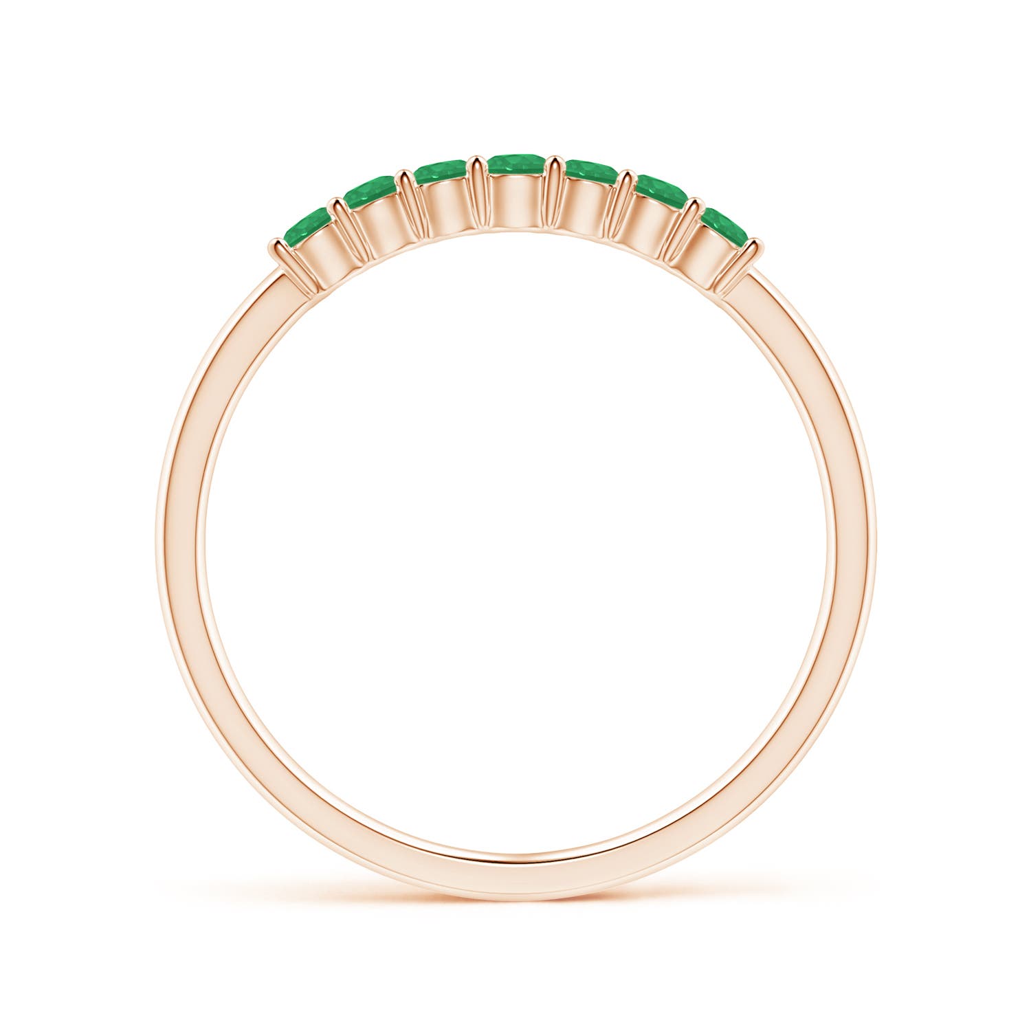 A - Emerald / 0.32 CT / 14 KT Rose Gold