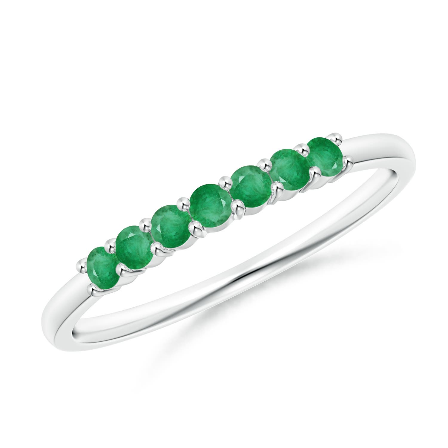 A - Emerald / 0.32 CT / 14 KT White Gold