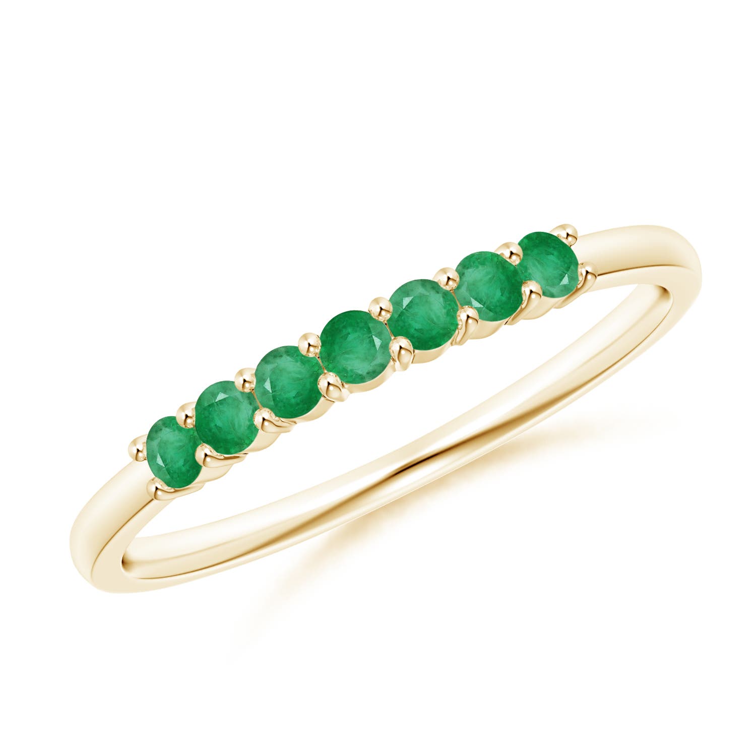 A - Emerald / 0.32 CT / 14 KT Yellow Gold