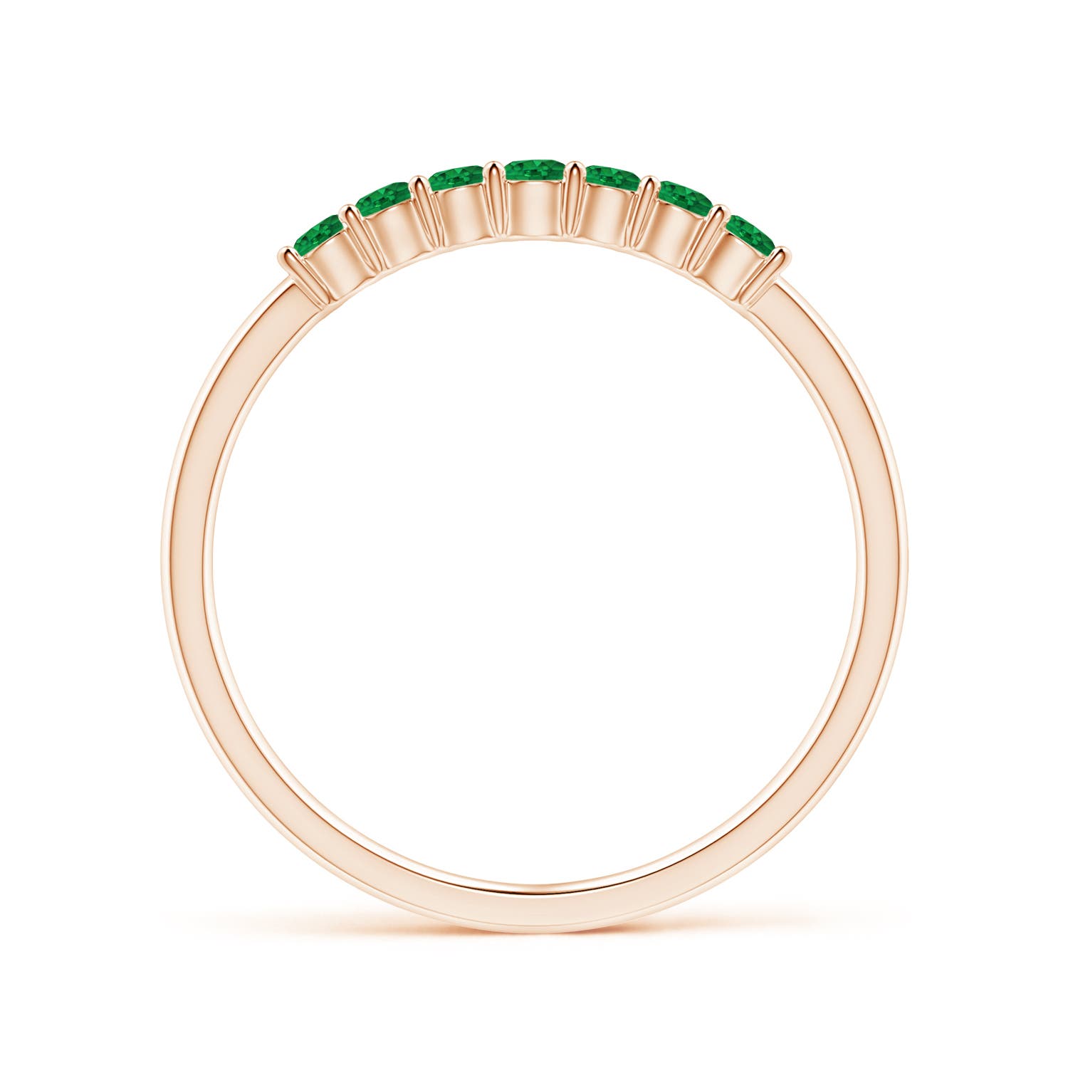 AAA - Emerald / 0.32 CT / 14 KT Rose Gold