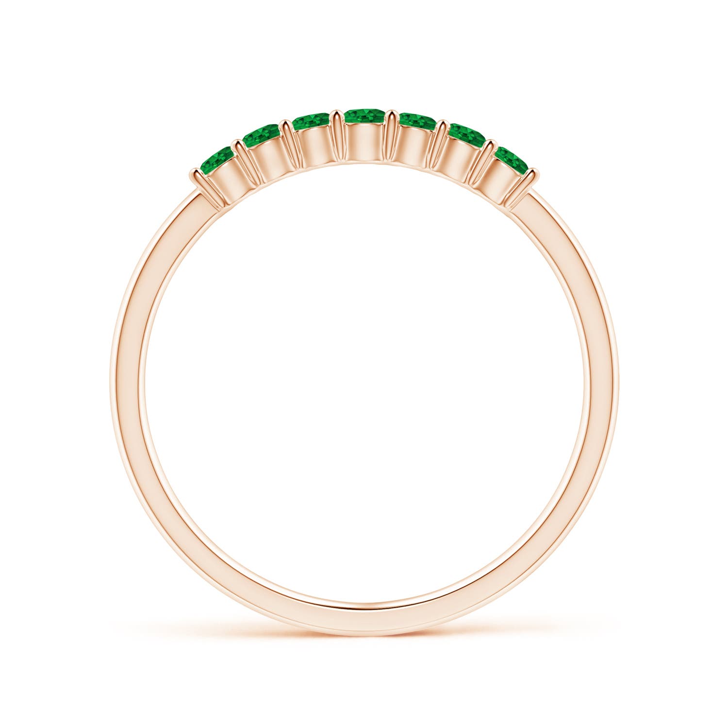 AAAA - Emerald / 0.32 CT / 14 KT Rose Gold