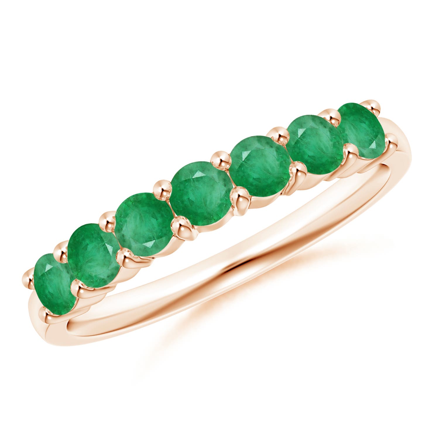 A - Emerald / 0.7 CT / 14 KT Rose Gold