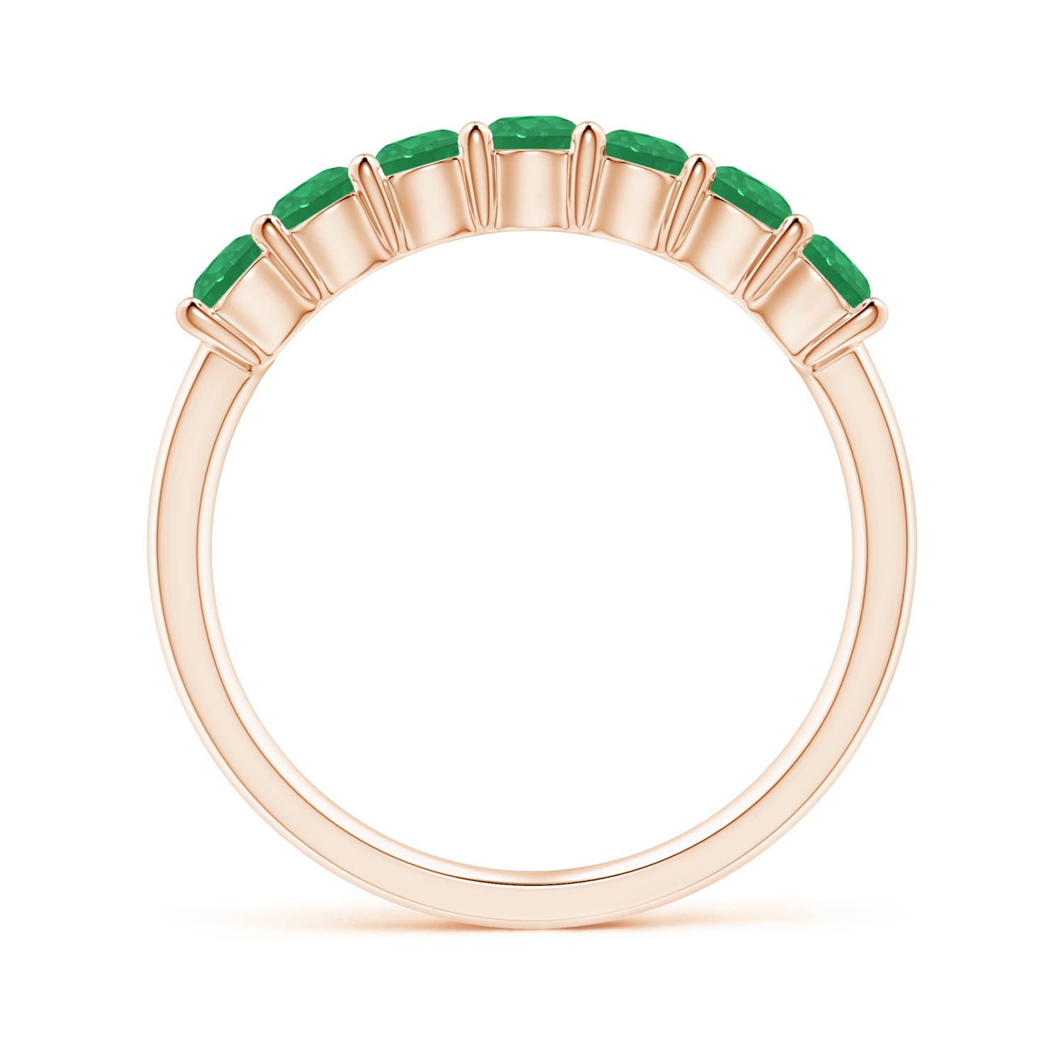 A - Emerald / 0.7 CT / 14 KT Rose Gold