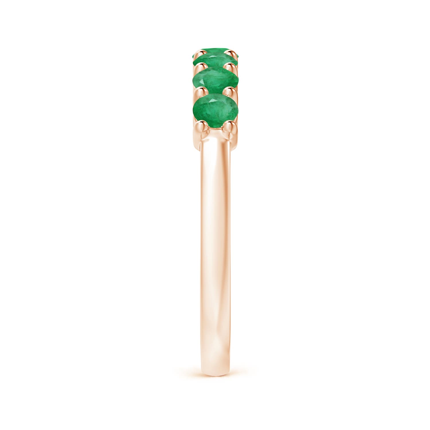 A - Emerald / 0.7 CT / 14 KT Rose Gold