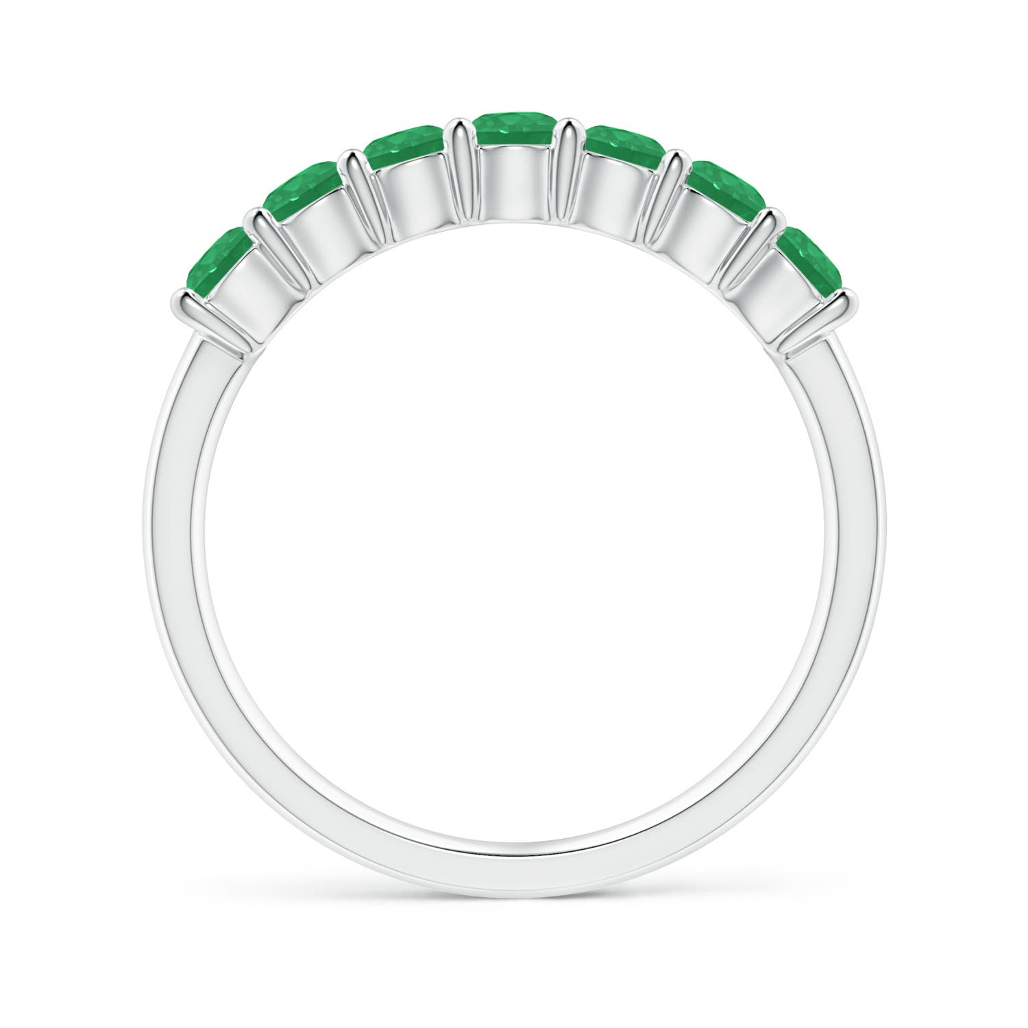 A - Emerald / 0.7 CT / 14 KT White Gold