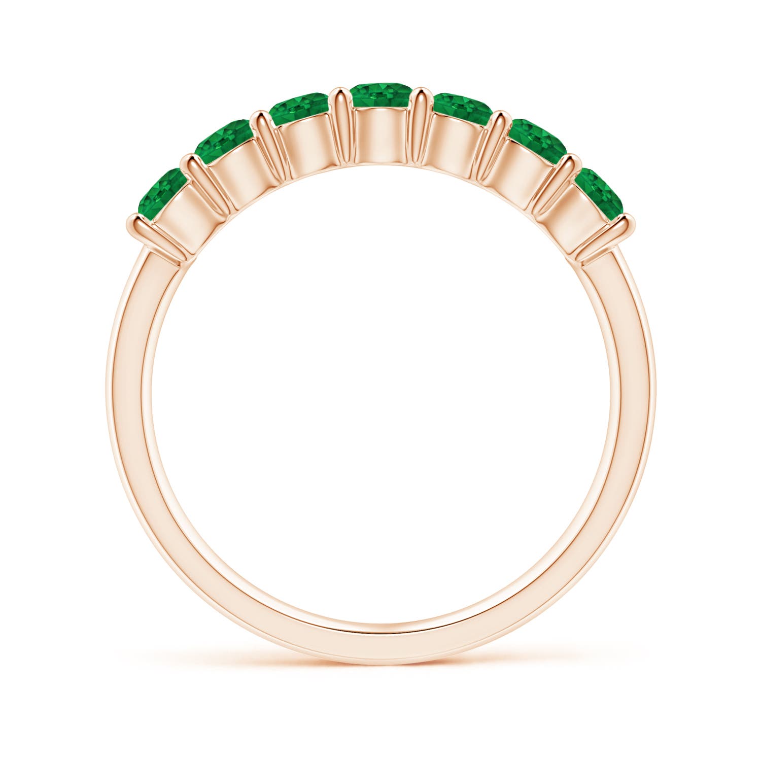 AAA - Emerald / 0.7 CT / 14 KT Rose Gold