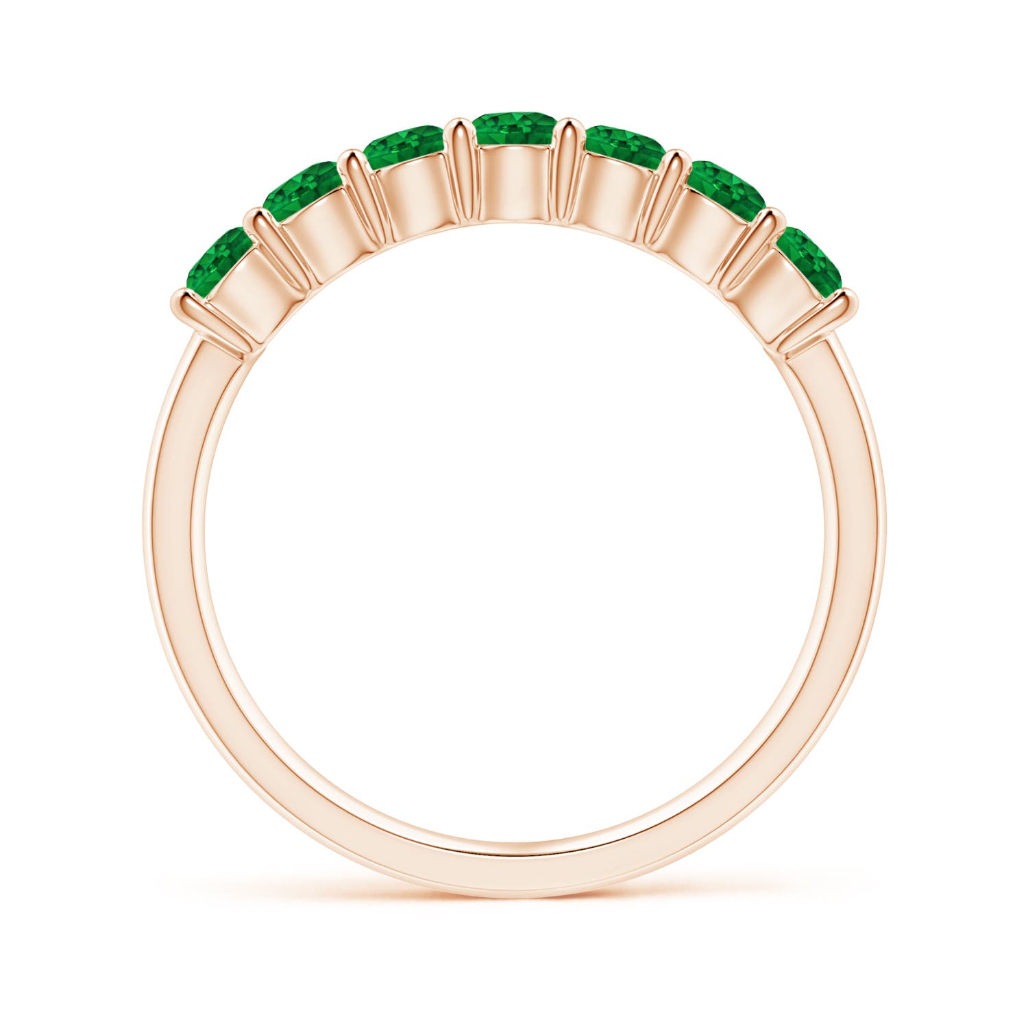 AAAA - Emerald / 0.7 CT / 14 KT Rose Gold