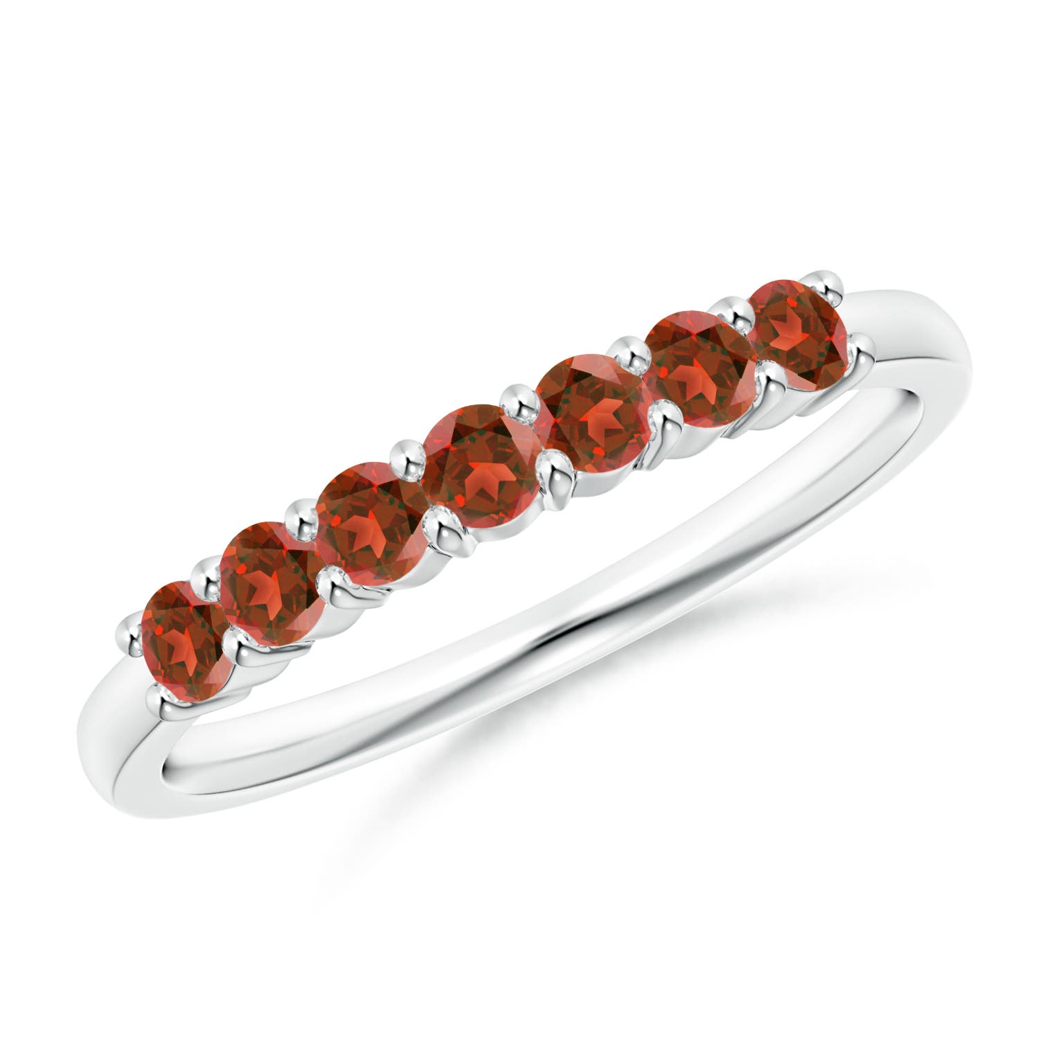 AA - Garnet / 0.56 CT / 14 KT White Gold