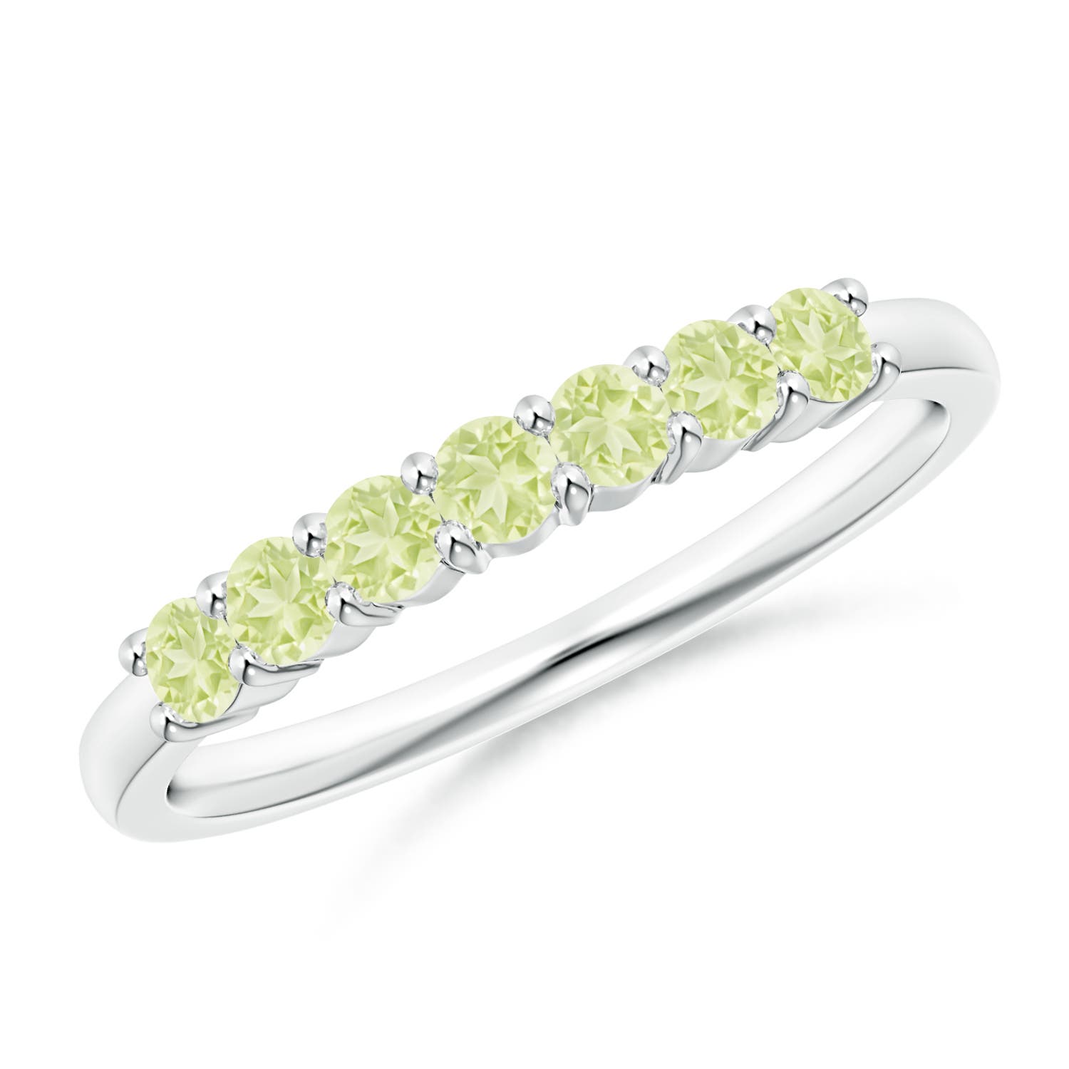 AA - Peridot / 0.49 CT / 14 KT White Gold