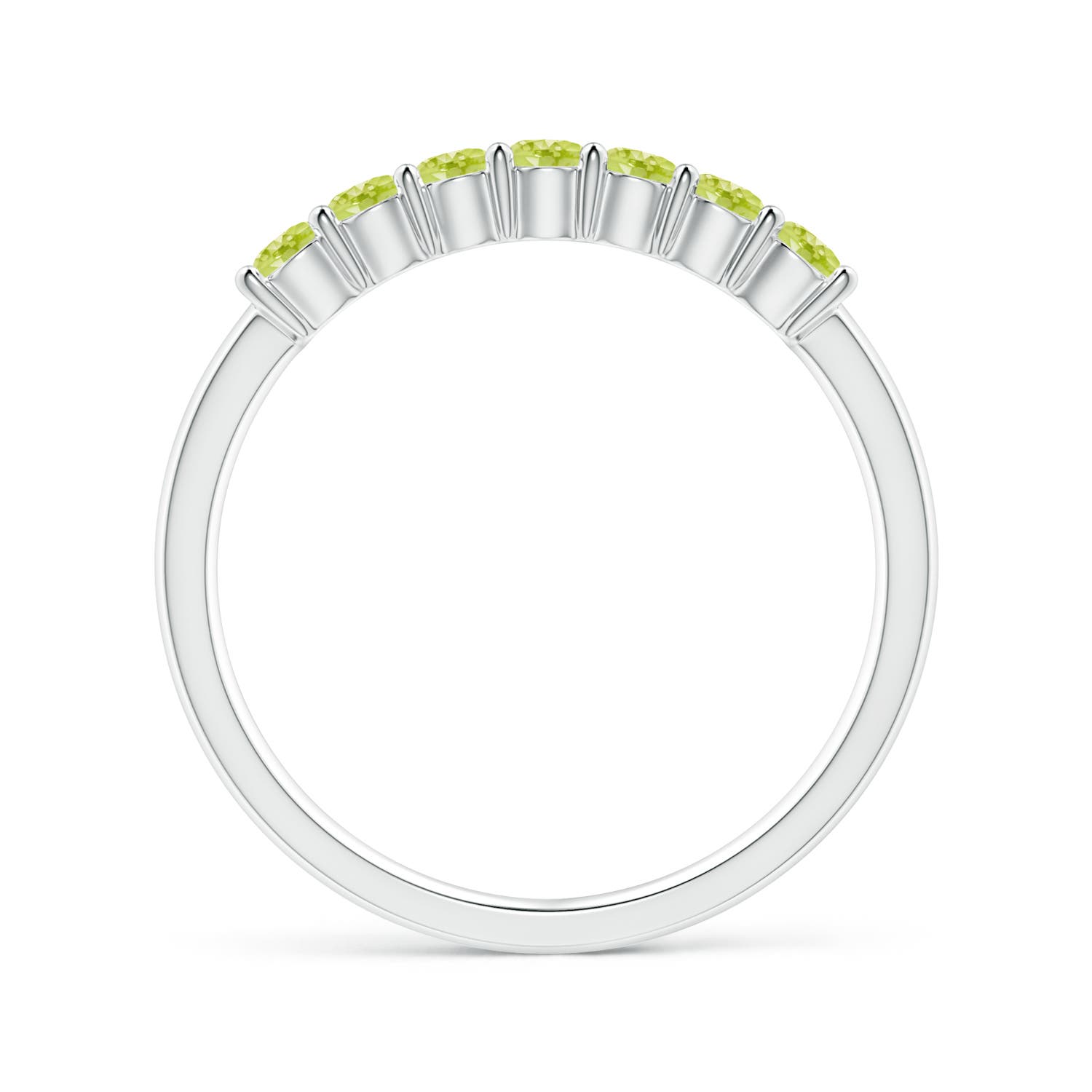 AAA - Peridot / 0.49 CT / 14 KT White Gold