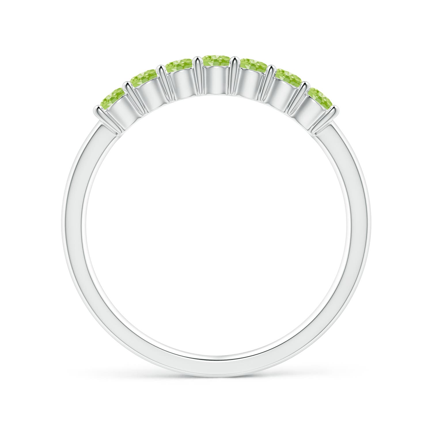 AAAA - Peridot / 0.49 CT / 14 KT White Gold