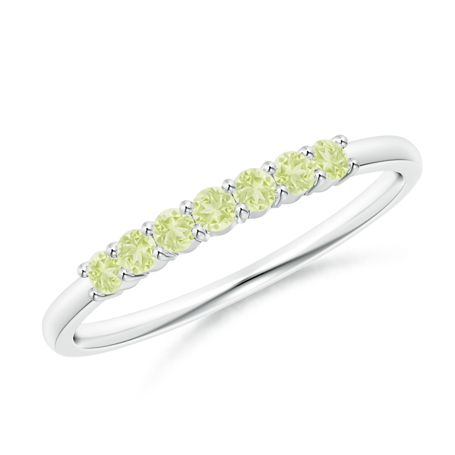 AA - Peridot / 0.28 CT / 14 KT White Gold