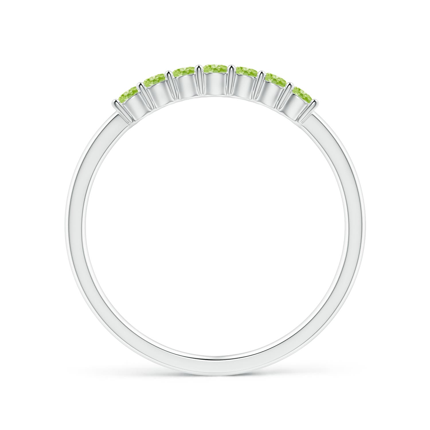 AAAA - Peridot / 0.28 CT / 14 KT White Gold