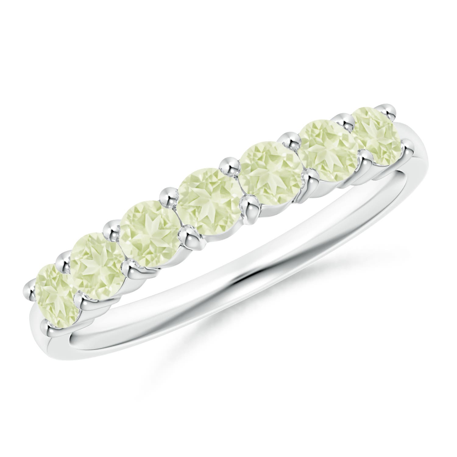 A - Peridot / 0.84 CT / 14 KT White Gold