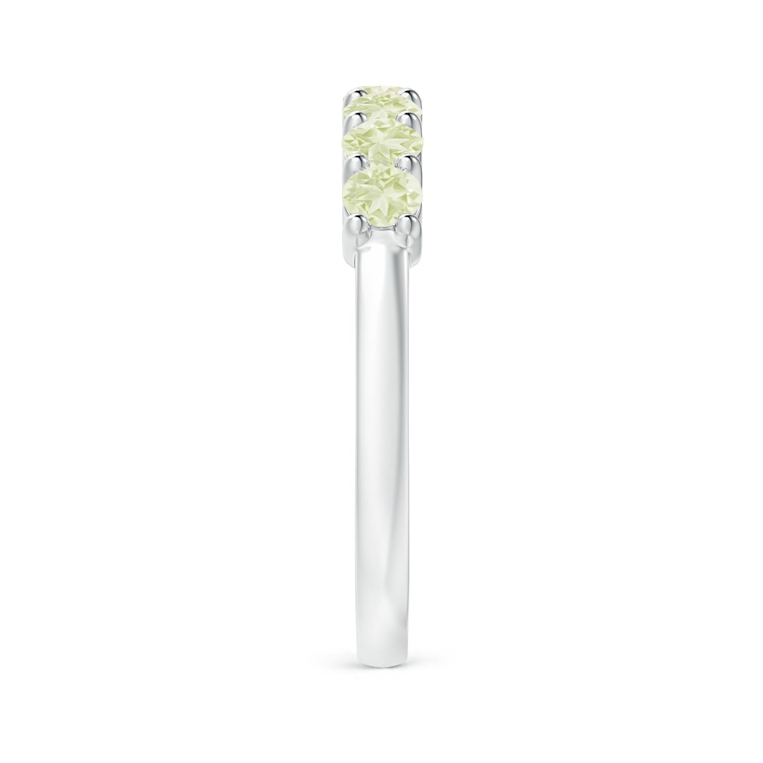 A - Peridot / 0.84 CT / 14 KT White Gold