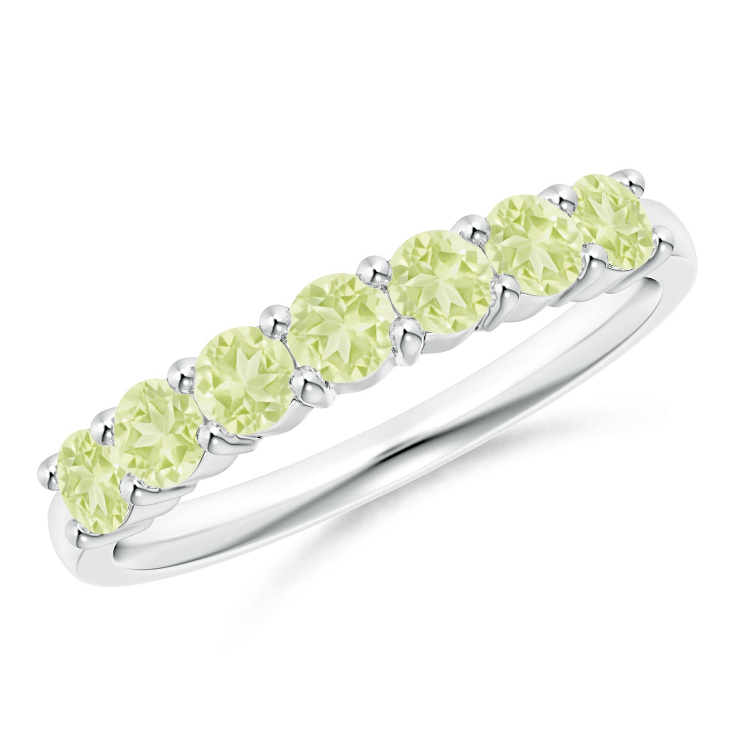 AA - Peridot / 0.84 CT / 14 KT White Gold