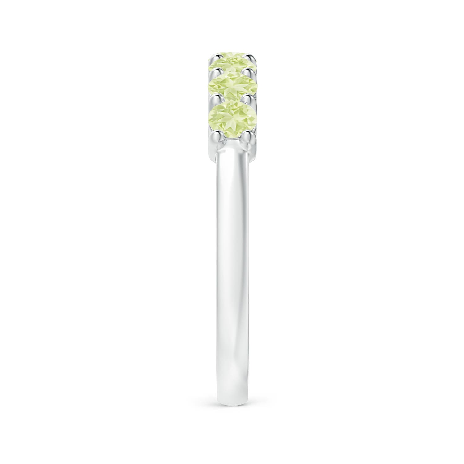 AA - Peridot / 0.84 CT / 14 KT White Gold