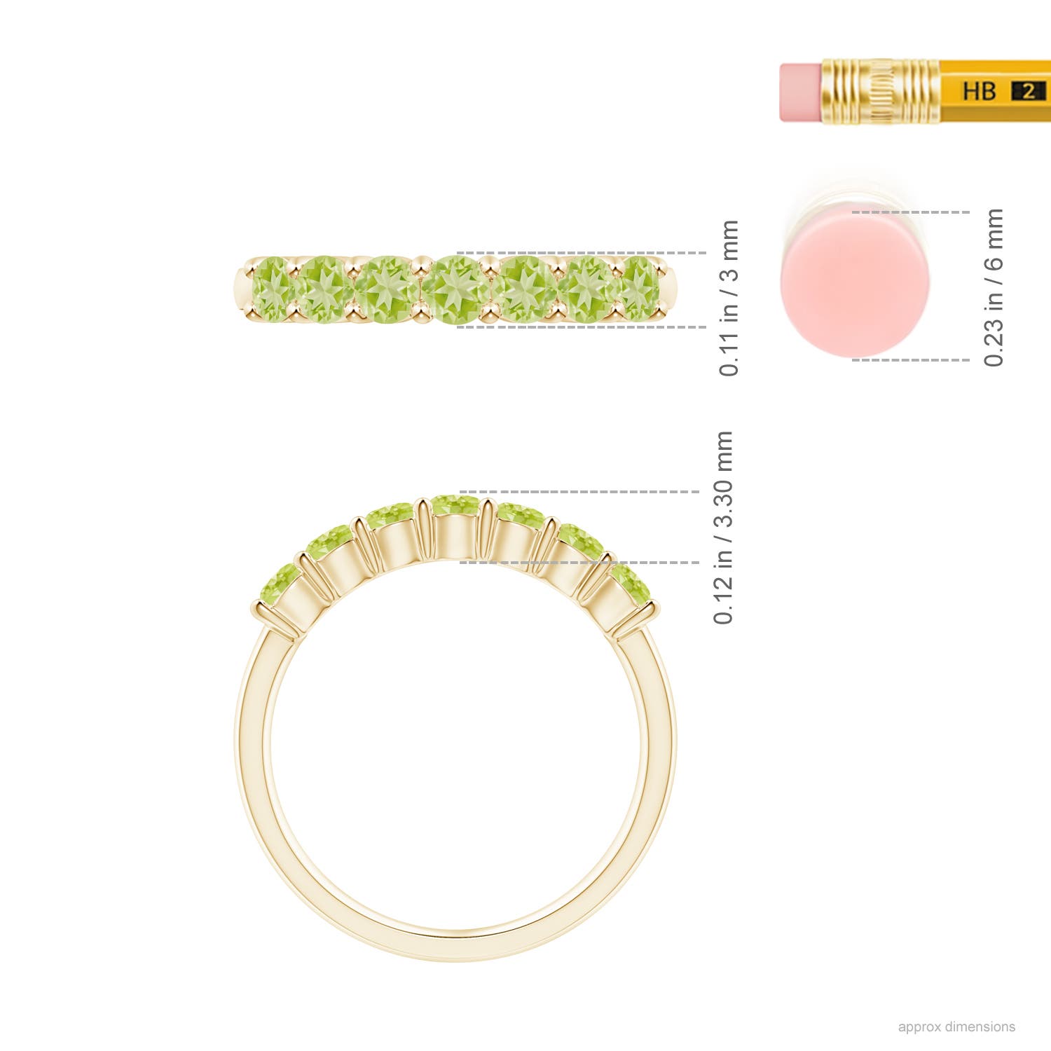 AAA - Peridot / 0.84 CT / 14 KT Yellow Gold