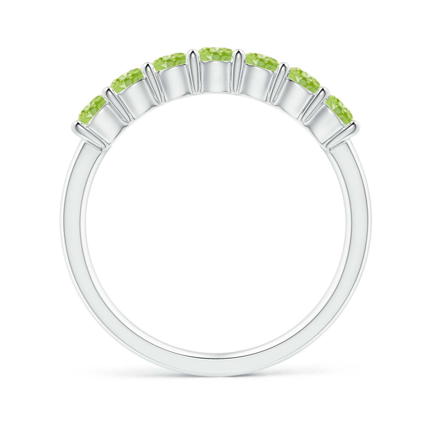 AAAA - Peridot / 0.84 CT / 14 KT White Gold