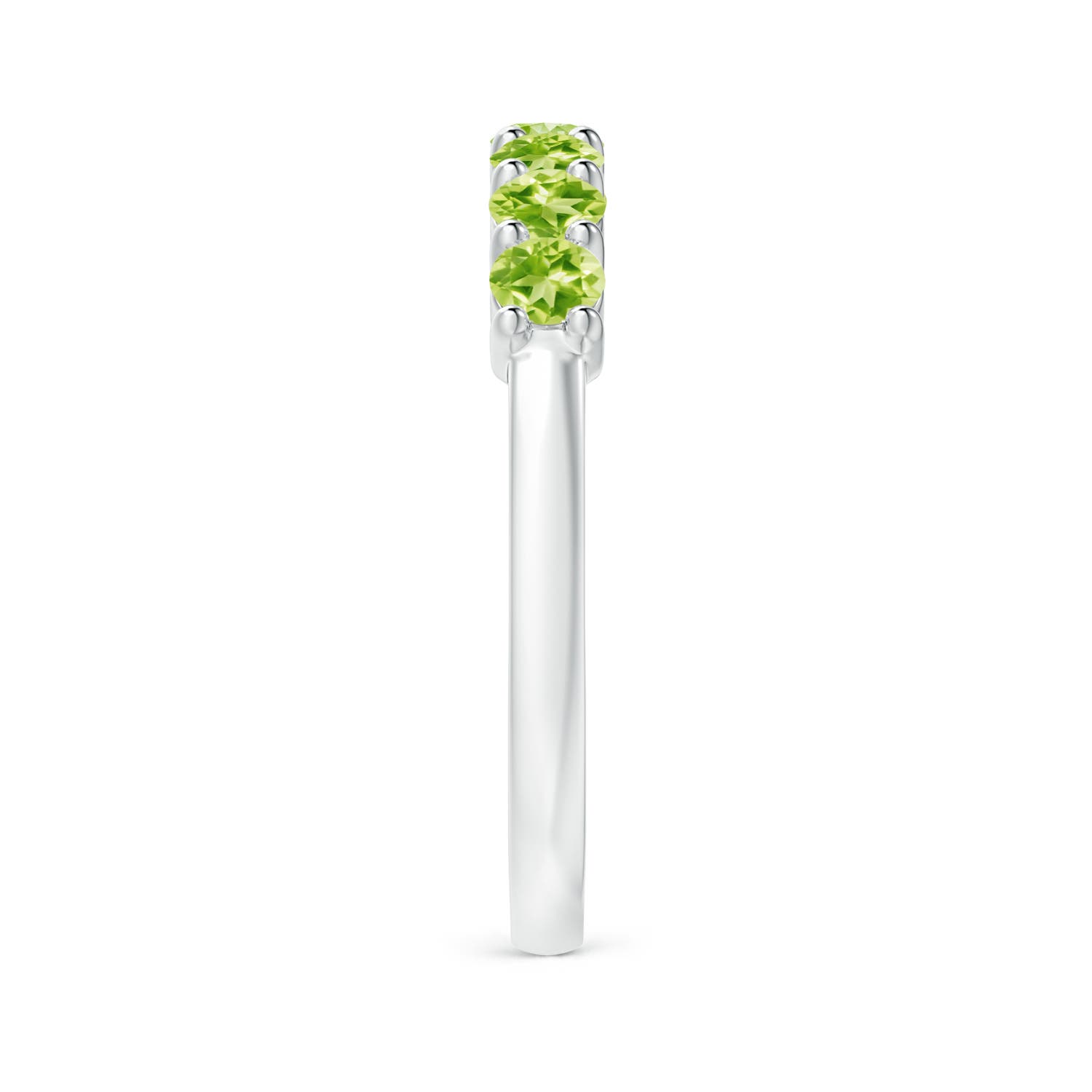 AAAA - Peridot / 0.84 CT / 14 KT White Gold